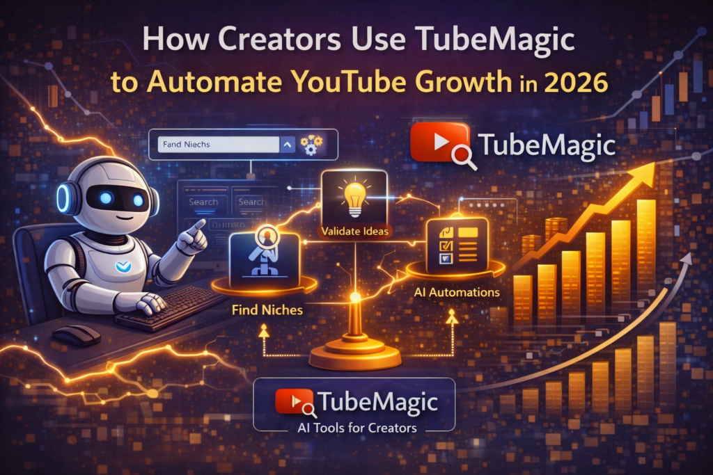 Creators using TubeMagic AI to automate YouTube growth and scale faceless channels in 2026