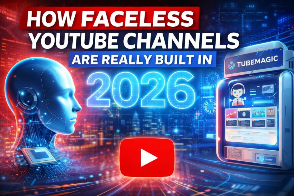 Faceless YouTube channel system workflow using AI tools in 2026