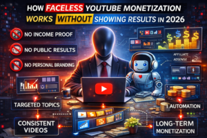 Faceless YouTube monetization system in 2026 without showing results or personal income proof