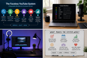 The Faceless YouTube System workflow for creating and improving videos