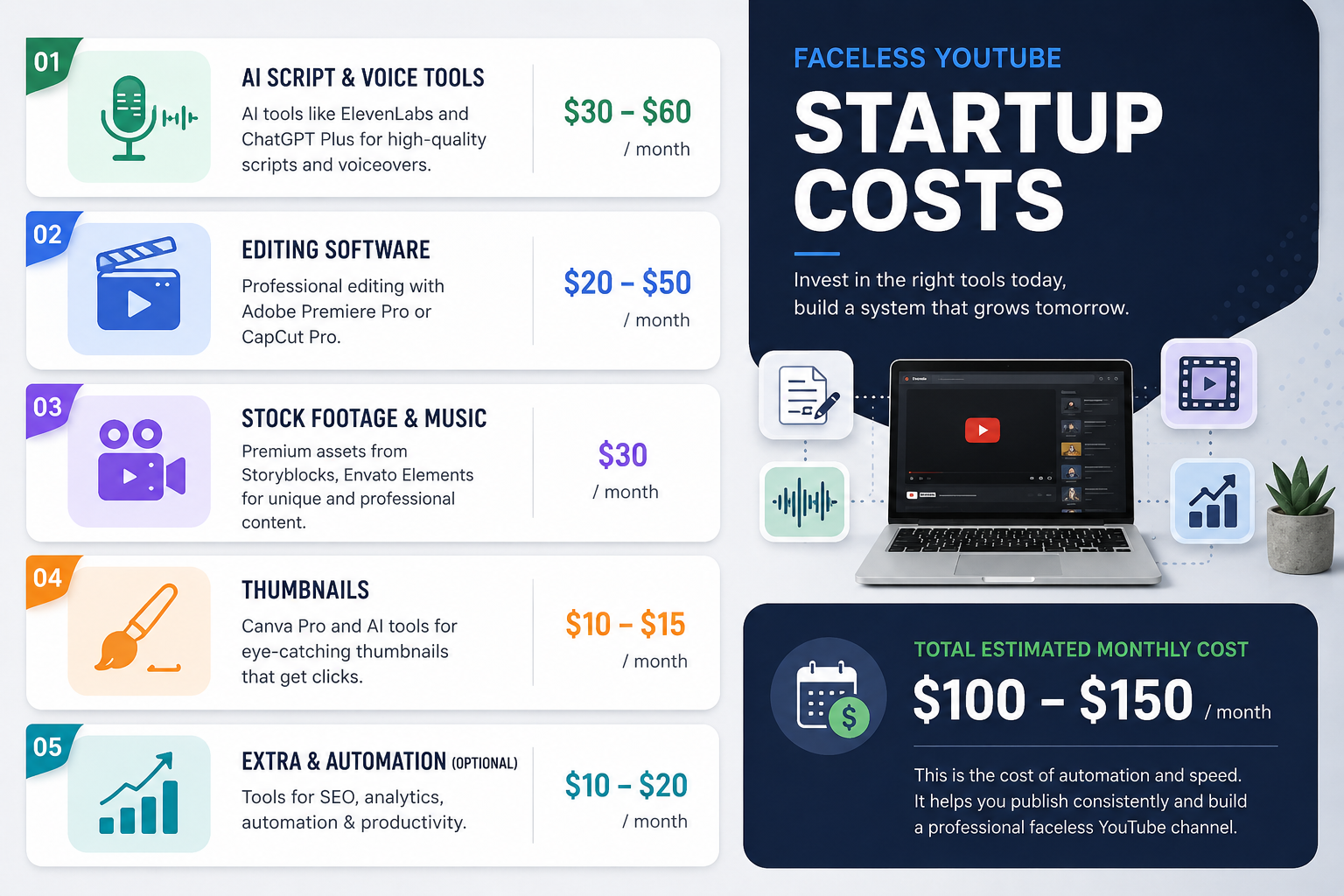 Costs for Faceless Channels