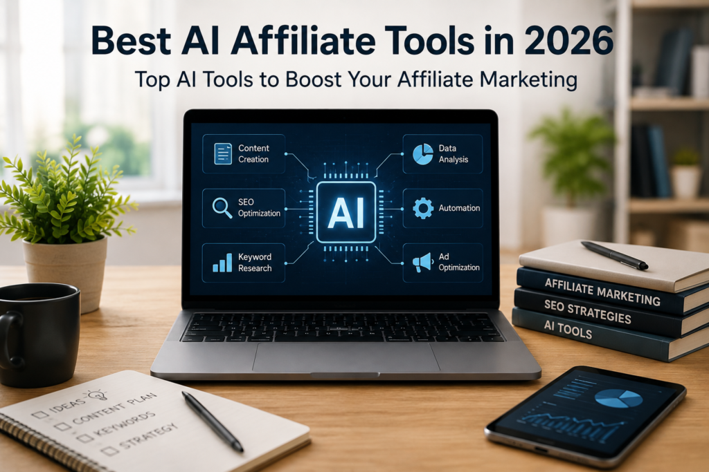 Best AI tools for affiliate marketing in 2026 for SEO, content creation, keyword research, and automation
