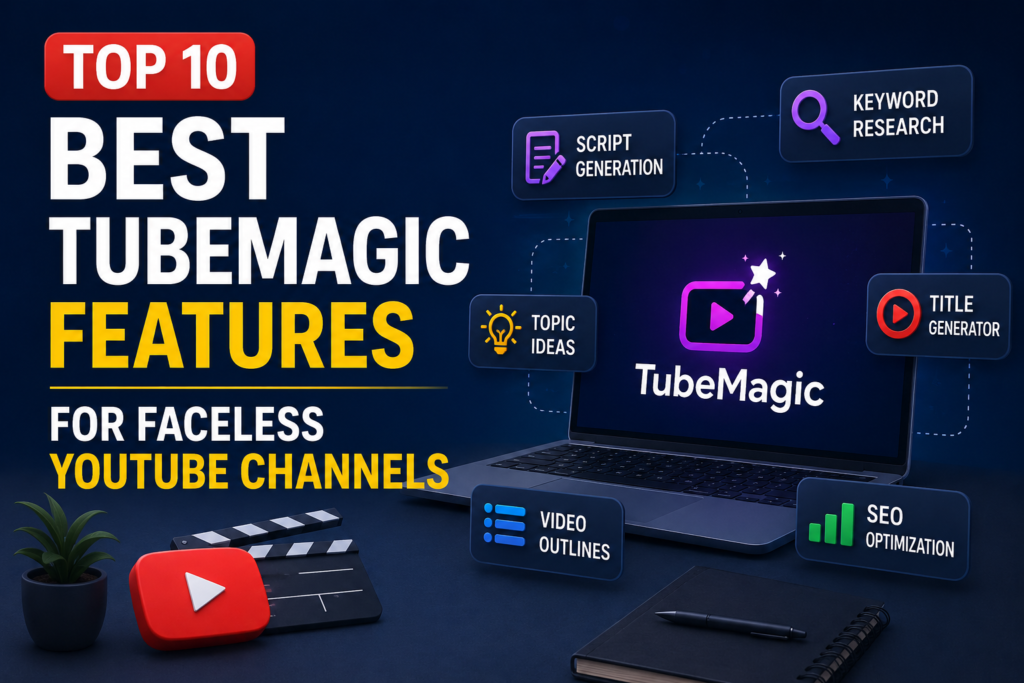 Top 10 best TubeMagic features for faceless YouTube channels